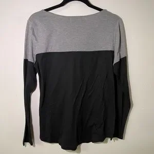 Allegra K Women's Color Block Long Sleeve Henley Top - Split V-Neck, Soft Fabric, Casual & Business Wear - View #8